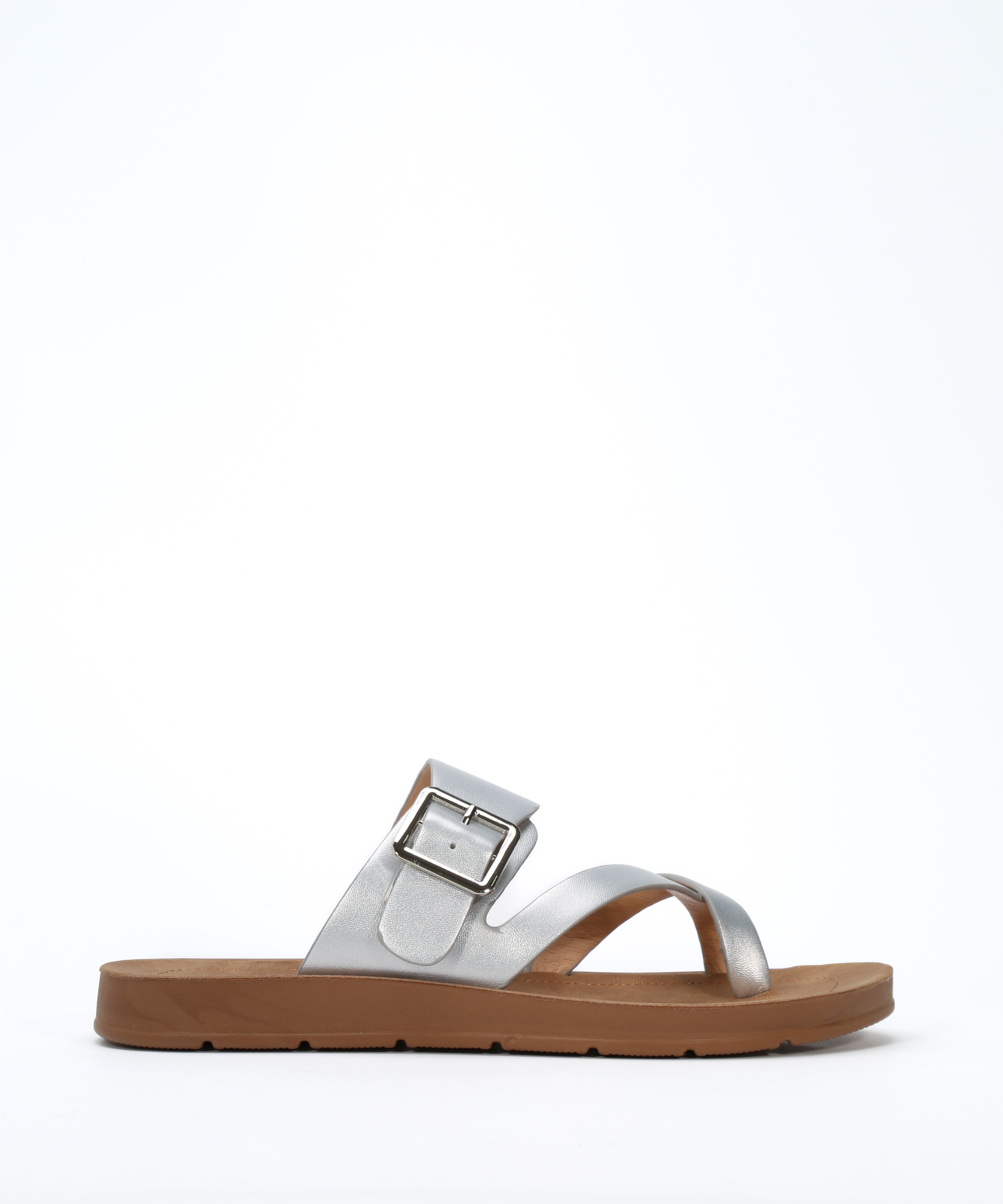 Sandalias planas hebilla